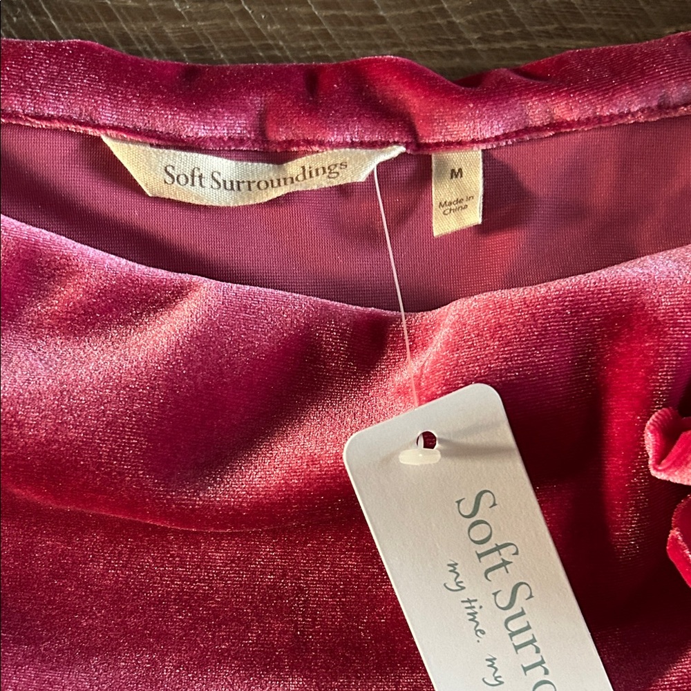 Soft Surroundings Velvet Off-Shoulder Top - Picture 3 of 6